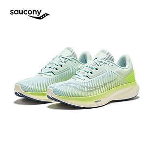 Saucony索康尼VESSEL跑鞋男女缓震回弹跑步鞋舒适慢跑运动鞋绿兰37.5