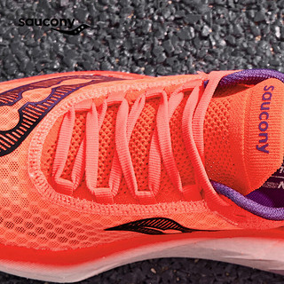 Saucony索康尼啡鹏4碳板竞速跑鞋女马拉松缓震回弹跑步鞋运动鞋红紫38