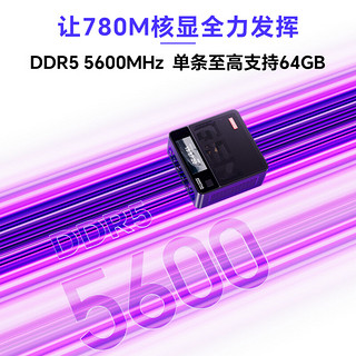 天钡 GEM12 迷你台式机 黑色（锐龙R7-8845HS、核芯显卡、16GB、512GB SSD）带副屏及指纹