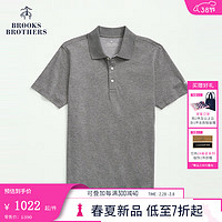 布克兄弟（BrooksBrothers）男士24早春美式棉质翻领针织Polo衫 0002-深灰色 XS