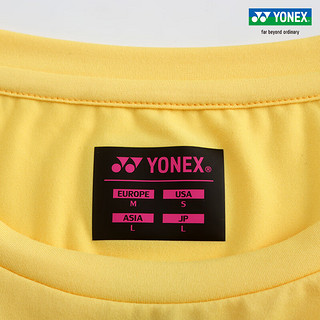 YONEX/尤尼克斯 20754EX 24SS大赛系列 澳网大赛女款 透气运动T恤yy 柔黄色 XO