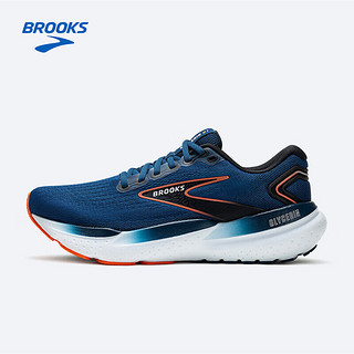 布鲁克斯（BROOKS）男子专业缓震跑步鞋Glycerin甘油21 猫眼蓝/黑色/水橙色44