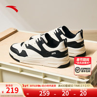 ANTA安踏新年款龙年板鞋男子2024春季经典厚底复古运动滑板鞋增高休闲鞋男 【优先】象牙白/黑-2 39