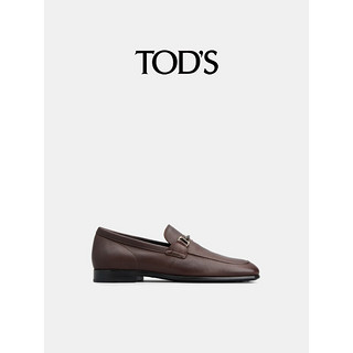 托德斯 TOD'S【】2024春夏男士TIMELESS皮革乐福鞋单鞋男鞋 深棕色 44