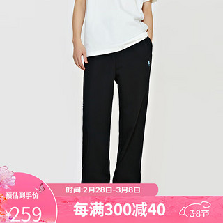卡帕（Kappa）针织休闲裤2024男春秋运动裤字母直筒长裤小脚卫裤 黑色-990 L