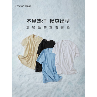 Calvin Klein【不晒系列防晒】Jeans24春夏男士户外运动凉感短袖T恤J326337 BEH-火山黑 M