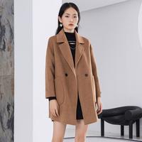 OLRAIN 欧芮儿 2023冬装大衣女时尚高级休闲宽松双面呢羊毛外套小个子