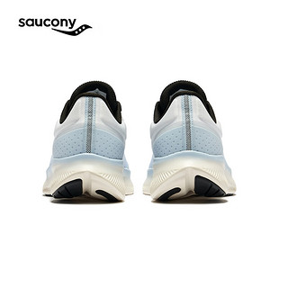 Saucony索康尼VESSEL跑鞋男女缓震回弹跑步鞋舒适慢跑运动鞋白兰黑40