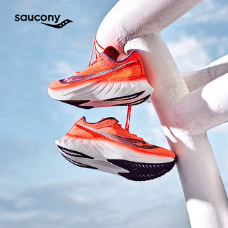 Saucony索康尼啡鹏4碳板竞速跑鞋女马拉松缓震回弹跑步鞋运动鞋红紫37