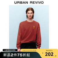 UR2024春季新款男装时尚新年趣味刺绣图案圆领卫衣UMV440007
