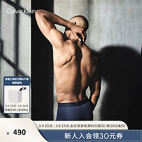 Calvin Klein内衣【黑标系列】24春夏男士提花低腰无痕防夹臀内裤NB3796 VN7-沧海蓝 L