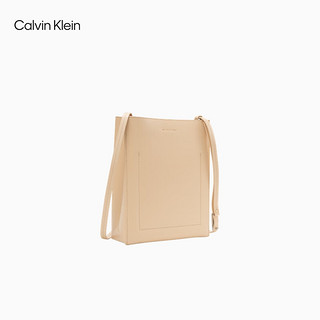 Calvin Klein【明星同款】女包24春真皮琴谱包牛皮斜挎方包DH3772 QA0-蛋壳黄 小包