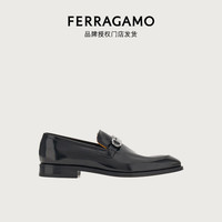 菲拉格慕(Ferragamo)【品牌授权门店发货】男士黑色莫卡辛鞋 0763346_3E _