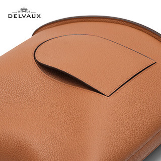 Delvaux24春夏女包女士手提包单肩腋下包Pin Hobo GM包包 暖棕色