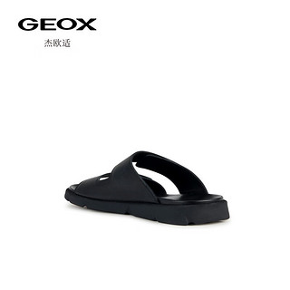 GEOX杰欧适男鞋2024春夏日常休闲凉鞋可外穿沙滩拖鞋U35BGB 黑色C9999 45