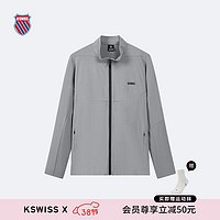 盖世威（K·SWISS）24年春季针织开衫立领长袖外套男百搭休闲运动上衣 1010257 046极致灰 XL