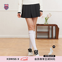 盖世威（K·SWISS）女半身裙24春季针织半身裙女百搭休闲时尚轻奢短裙199935 008正黑色 L