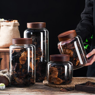 玻璃密封罐食品级陈皮储存罐泡酒玻璃瓶子茶叶罐咖啡豆保存罐 【1300+1900+2400】送洒金贴纸*3