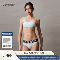 Calvin Klein内衣【礼盒JENNIE风暴引力带】24夏女抹胸文胸内裤随心选 文胸-QF7630AD-LKW-海盐蓝 S