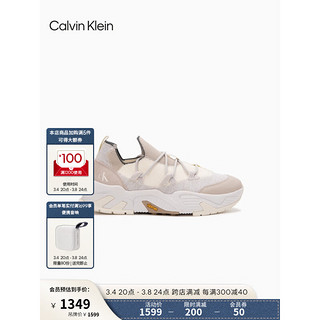 Calvin Klein Jeans24春夏男士舒适拼接简约休闲登山运动老爹鞋YM00962 0GD-牛乳白 41