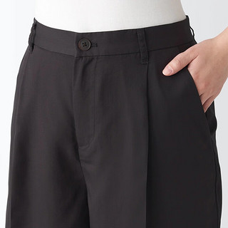 无印良品（MUJI）女式 莱赛尔纤维 短裤 裤子 休闲裤 夏天 BEC11C3S 深灰色 XS