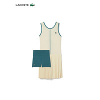 法国拉科斯特 LACOSTE女士24春季舒适透气网球服运动连衣裙EF7451 IV9/米白色 40 /170