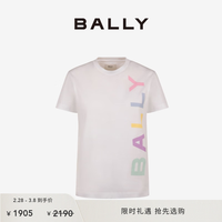 BALLY巴利【新款】24春夏白色女士棉质彩色logoT恤6306884 白色