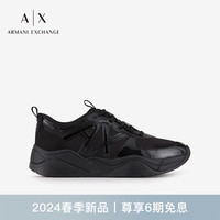 阿玛尼 EMPORIO ARMANIARMANI EXCHANGE【】24早春AX女士系带厚底休闲LOGO运动鞋