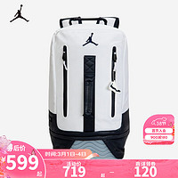 NIKE 耐克 JORDAN 耐克AJ11拉链复刻大容量中学生书包青少年双肩背包 白色/黑曜石 8/20(53x31x19cm)