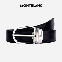 MONTBLANC 万宝龙 MONT BLANC 万宝龙 经典系列 男士牛皮针扣腰带 38157/128135 黑色