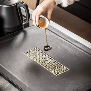 瓷牌茗茶具茶具套装仿乌金石茶盘全自动烧水一体茶台办公室商务会客茶具