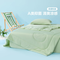 百丽丝百丽丝空调被子夏季夏凉被芯 可水洗太空被双人抗菌夏被薄被子 夏日椰椰【A类可水洗|绿色】 150cm×200cm