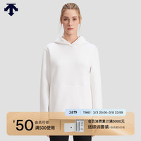 DESCENTE迪桑特 ESSENTIAL系列女士连帽卫衣 WT-WHITE M (165/84A)