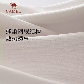 骆驼（CAMEL）户外速干T恤男蜂巢网眼透气上衣简约运动圆领短袖女 A14BZ00079 深橄榄，男