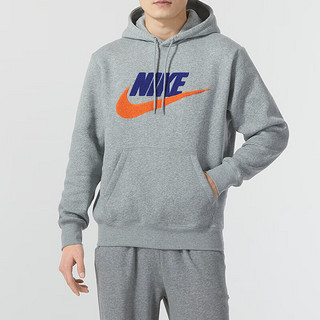 耐克（NIKE）卫衣男装2024春季运动服加绒保暖连帽套头衫FN3105-063 FN3105-063灰色内里加绒 XS