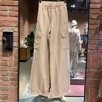 阿迪达斯 （adidas）三叶草运动裤女裤2024春季新款健身裤子休闲裤宽松透气阔腿裤长裤 IZ071