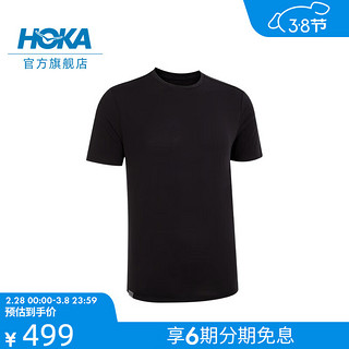 HOKA ONE ONE男款春夏HOKA必备短袖T恤 HOKA ESSENTIAL TEE 日常 黑色