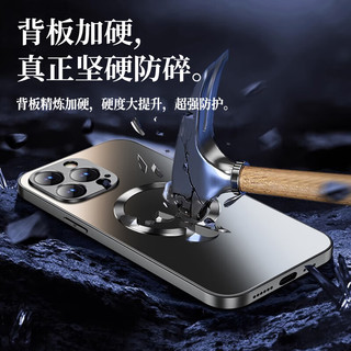  奶小鸭 AG磨砂 苹果15pro手机壳  石墨黑 ABS+PC