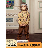 FILA X Mini Rodini斐乐儿童连帽卫衣季男小童印花上衣 满印一-ZA 110