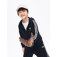 little MO&Co.奇先生妙小姐IP little moco童装24春装男女童长袖连帽衫外套 黑色 140/68