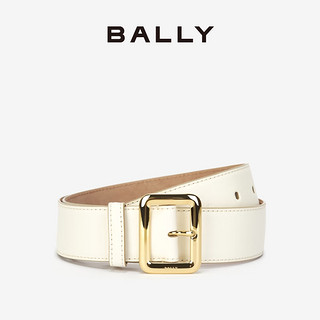 BALLY/巴利女士米白色皮革腰带6230077 米白色 75