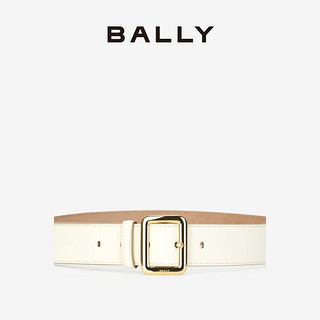 BALLY/巴利女士米白色皮革腰带6230077 米白色 75