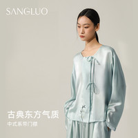 38节』禅.桑罗抑菌真丝睡衣套装女中式蚕丝家居服春夏