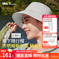 蕉下(beneunder)防晒帽女遮阳帽夏季防紫外线渔夫帽轻量透气太阳帽子新品男女同款