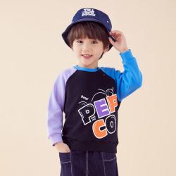 pepco小猪班纳童装春季款撞色婴幼长袖衫字母印花男童圆领卫衣