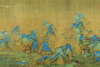 金卡罗木质拼图1000片十大名画成年人解压高难度创意玩具 1000片十大名画_千里江山图