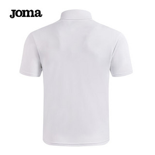 JOMA 荷马短袖男翻领polo衫男士夏季休闲T恤跑步运动服饰上衣 白色 XL