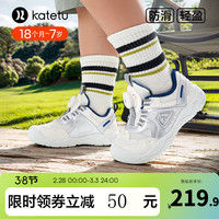 卡特兔童鞋儿童运动鞋2024春季新款软底防滑透气旋钮鞋休闲跑步鞋