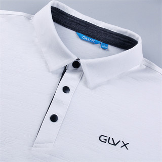 GLVX 高尔夫服装男装长袖POLO衫休闲衣服男士上衣户外运动弹力球衣 W1白色 S