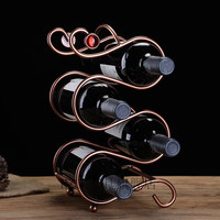 HZCK欧式红酒架摆件简约创意葡萄酒瓶架子酒柜装饰品摆件酒瓶架家用 珠花四瓶装